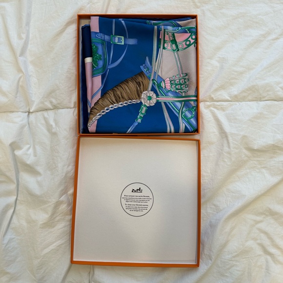 Hermès Equestrian Print Silk Scarf - Picture 1 of 7